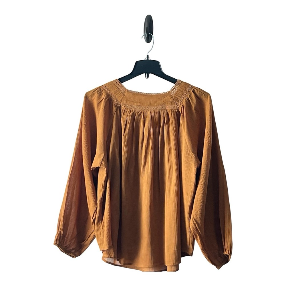 Forgotten Grace Women's embroidered Prasant Quare Neckline Blouse Size L - Picture 2 of 7